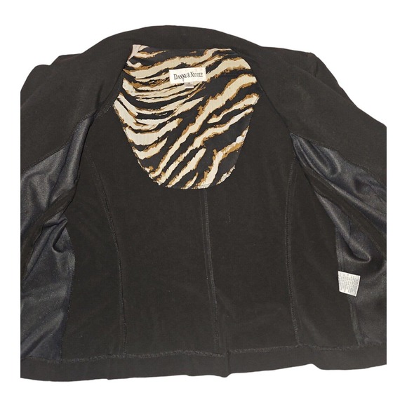 Danny & Nicole Blazer Women's 14 Pockets Button Up Long Sleeve Black - Picture 7 of 11